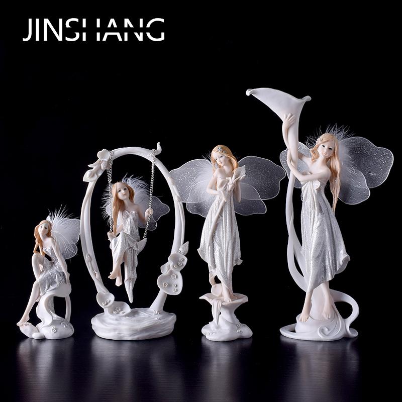 Fairy Beauty Angel Ornaments Resin Doll Cute Girl Wedding Gift Decorative Home Accessories Things For Room Decoration