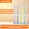 Double-Head Toothbrush with Tongue Scraper – Reusable Oral Care Tool for Fresh Breath and Hygiene
