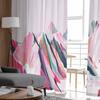 Abstract Oil Painting Mountain Illustration Window Tulle Curtains for Living Room Bedroom Hotel Luxury Decoration Sheer Curtains