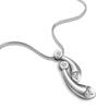 Cold Wind Dripping Pendant Necklace Electroplated Platinum Inlaid Stone Women'S Silver Jewelry