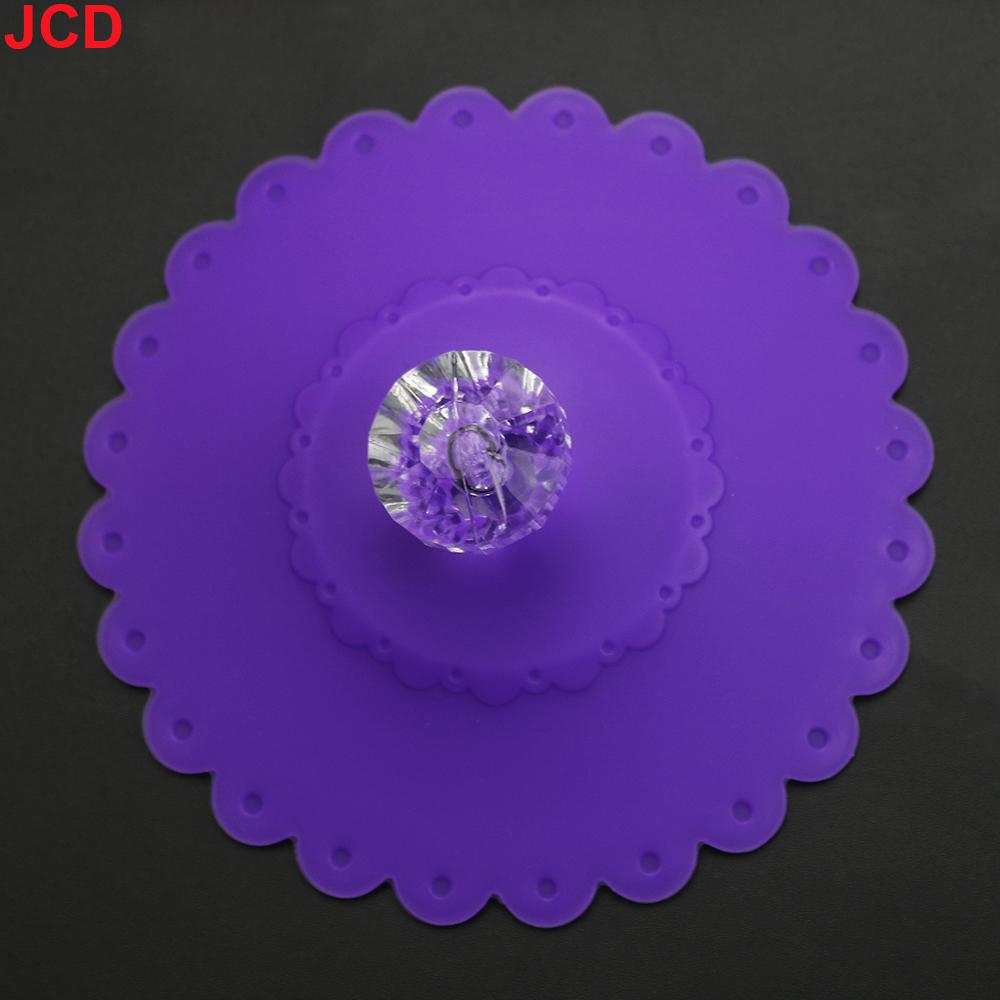 JCD Reusable Silicone Cup Cover with Artificial Diamonds Anti-dust Thermal Insulation Cup Lid Seals Mugs Cover Drinkware Parts