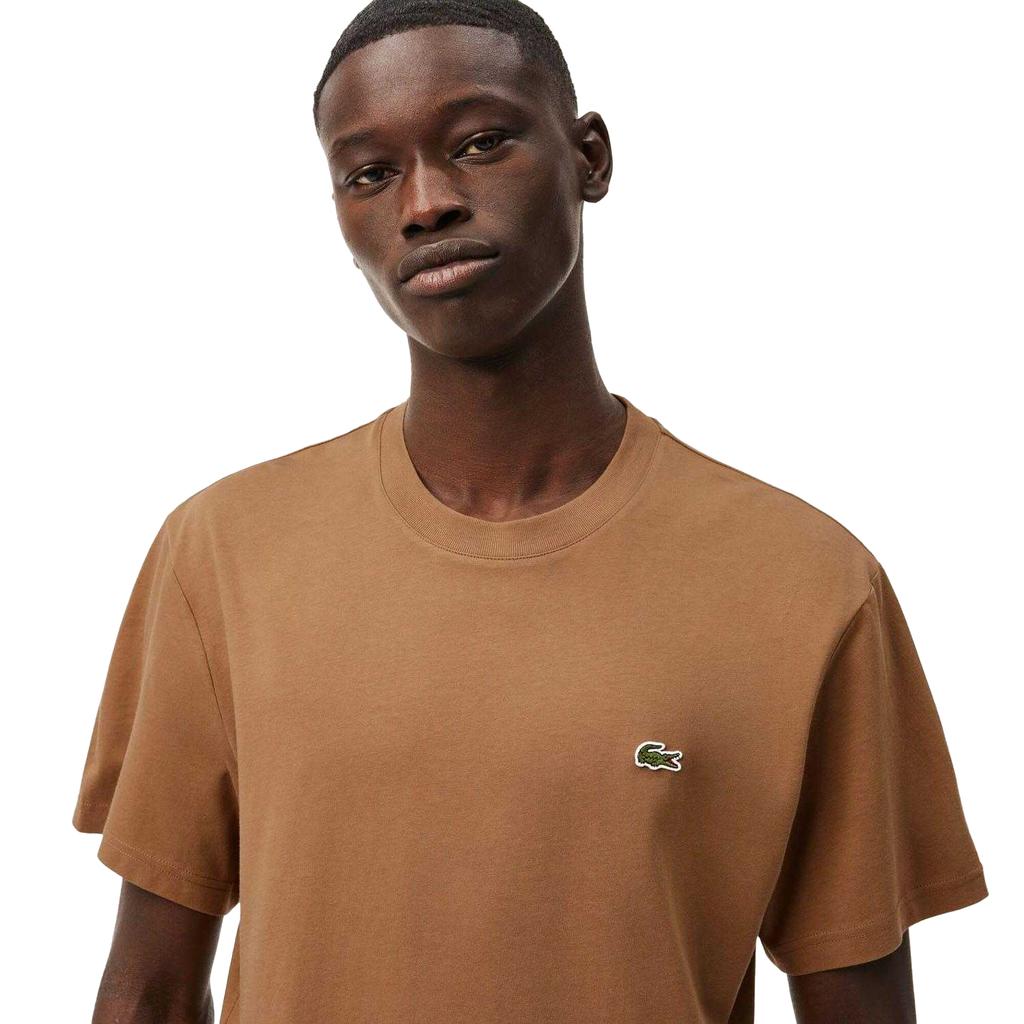 Lacoste Herren T-Shirt aus Baumwolle mit gesticktem Logo