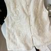 6609 Vest Women's Summer Thin High-end Sleeveless Vest Vest Vest Bead Embroidery