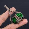 Green Flash Labradorite Handmade Gemstone Pendant, 999 Copper Wire Wrapped Pendant Antique Jewelry, For Wedding Gift