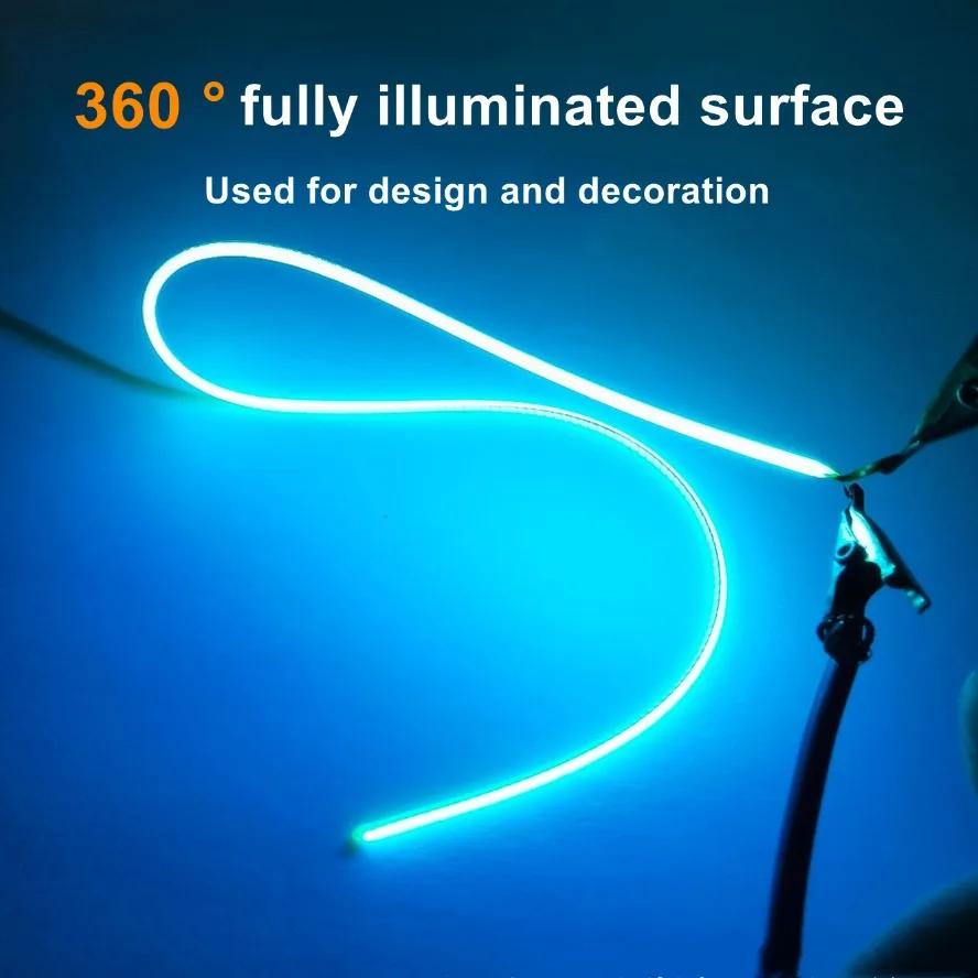 5PCS/Pack 3V LED Same End Filament Flexible Ultra Slim Spiral Bulb Retro Edison Bulb Lamp Parts Diode Lighting Strip Decoration