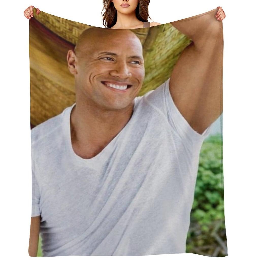 dwayne johnson Throw Blanket Thermal Decorative Sofas Luxury Designer Furry Blankets