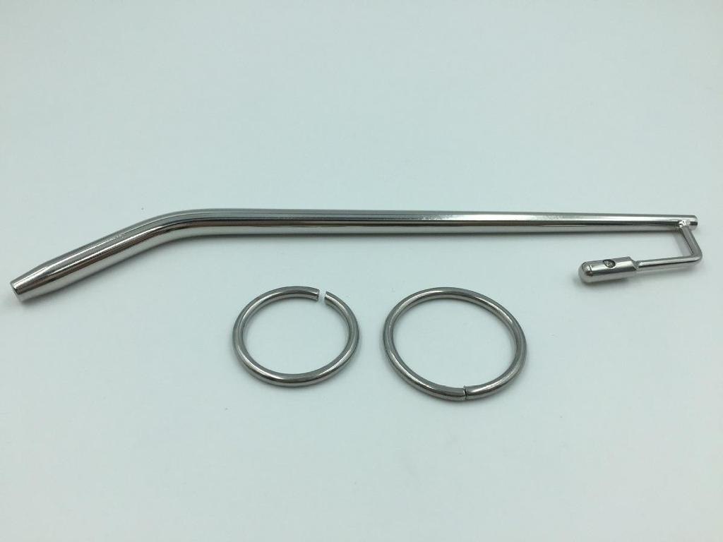 Hollow Metal Urethral Plug with Eye Pull Bead - Adult Stimulation Toy