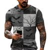 Men's Casual Short Sleeve Halloween Graphic T-Shirt Lightweight Breathable Fabric Comfortable Fit for Everyday Wear