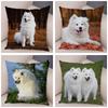 50 Style Cute White Dog Samoyed Cushion Cover Decor Lovely Pet Animal Pillow Case Soft Plush Pillowcase for Sofa Children Room