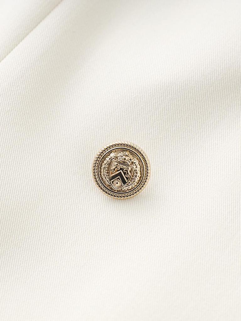 Women's Summer High-End Double-Breasted Slimming Suit Dress with Turn-Down Collar