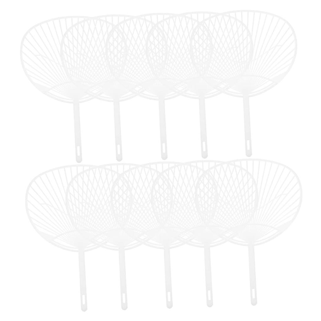 NUOBESTY Handgemachtes Fächerset aus leichtem PP Faltfächer DIY Groß Rund für Klassisches Handwerk Sommer- und Schulbedarf Rippen, 20, Kunststoff, Rahmen,