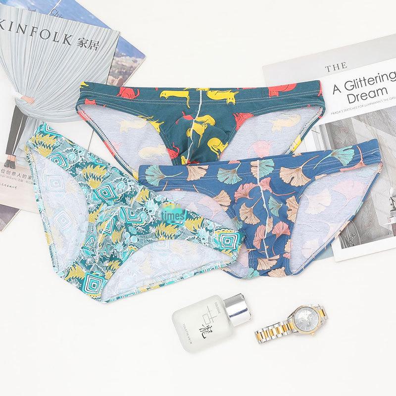 Pánské prodyšné jednovrstvé kalhotky s potiskem a nízkým pasem - Velká velikost, Kolekce Podzim/Zima 2020