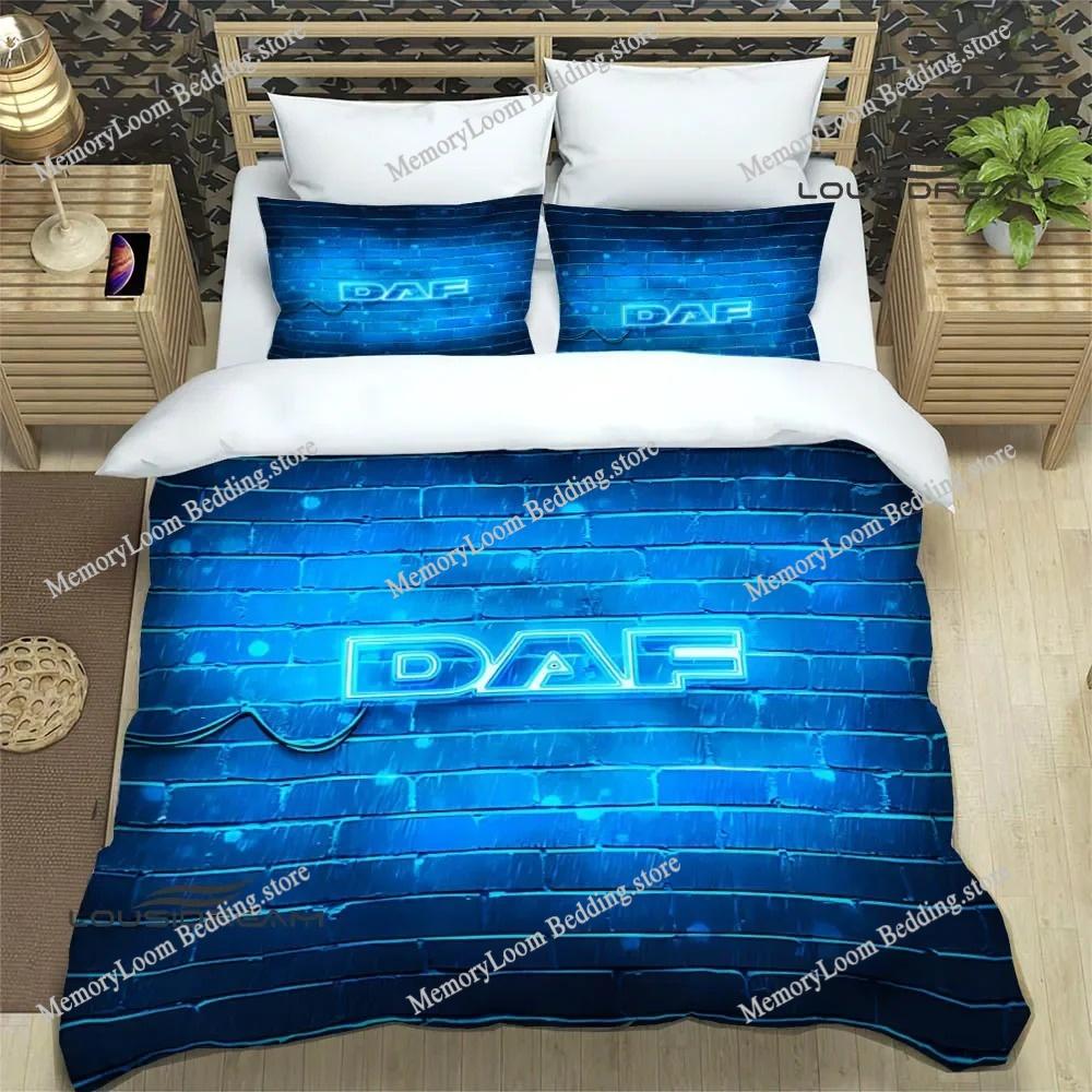 Set Biancheria da Letto Stampata Retrò Camion DAF 3D Set di Biancheria da Letto Raffinato Copripiumino Set Copripiumino Set Biancheria da Letto Lusso Regalo di Compleanno