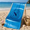 Asciugamano da Spiaggia con Emblema del Napoli Calcio, Asciugatura Rapida, Facile da Curare, Adatto Sia per il Fitness che per le Vacanze al Mare, Essenziale per lo Sport