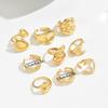Accessories, Personalized Geometric Metal Wind 18k Electroplating Ring Set Versatile Premium Ladies Ring