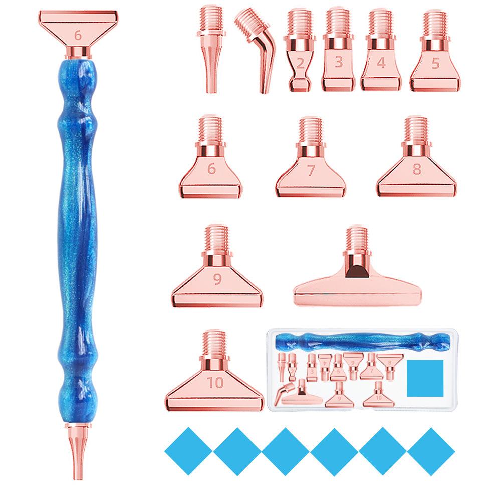 Diamant-Pinselset - Ein 19-teiliges Set lebendiger Farbverlaufswerkzeuge mit ergonomischen Griffen für präzises Diamantmalen