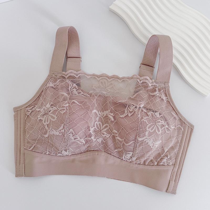 

Бюстгальтер большого размера для женщин, тонкий, против провисания, не стесняющий движений, дышащий и сексуальный кружевной бюстгальтер пуш-ап 4XL фиолетовый