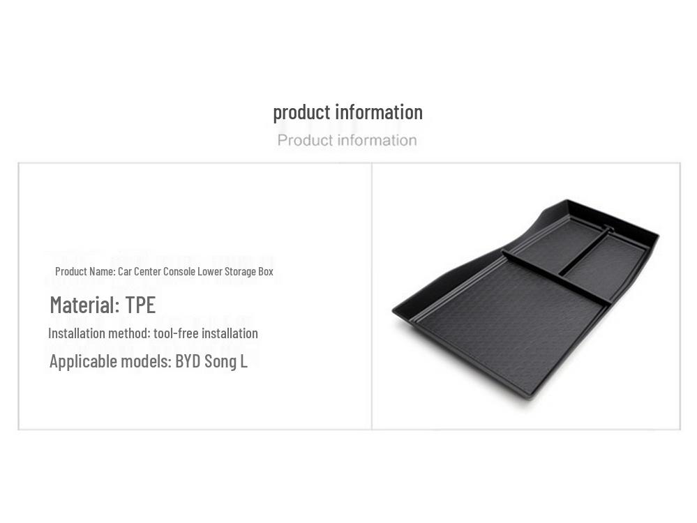 BYD Song L Center Console Storage Box Car Organizer