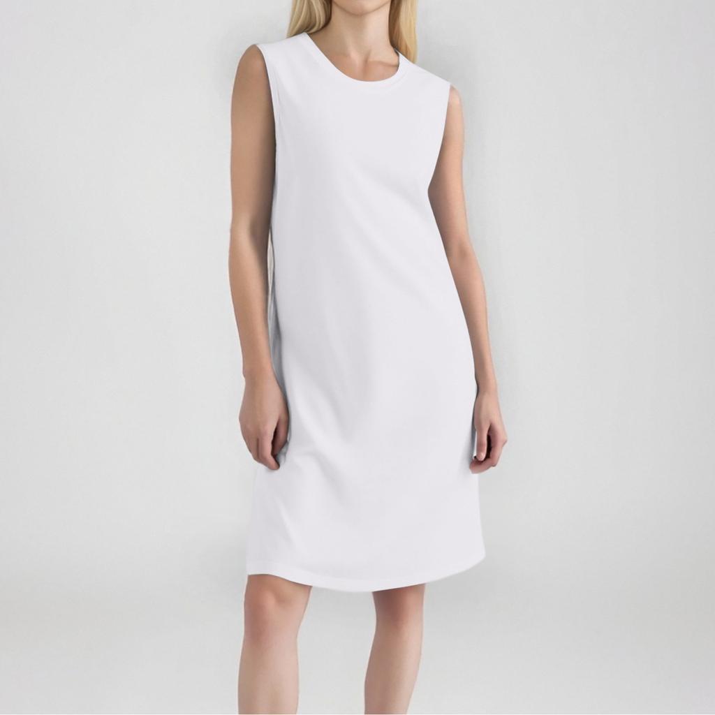 Women's Fashion Casual Color Round Neck Sleeveless Short Dress