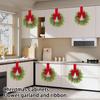 10 Inch 3D Christmas Garland Ribbon for Cabinet Door - Decorative Holiday Wreath Garland for Home Decor