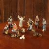 11 Stück/Set 10cm Christi Geburt Jesu Schmuck Geschenke Krippe Bastelarbeiten Harz Weihnachts Krippe Dekoration Katholische Figuren