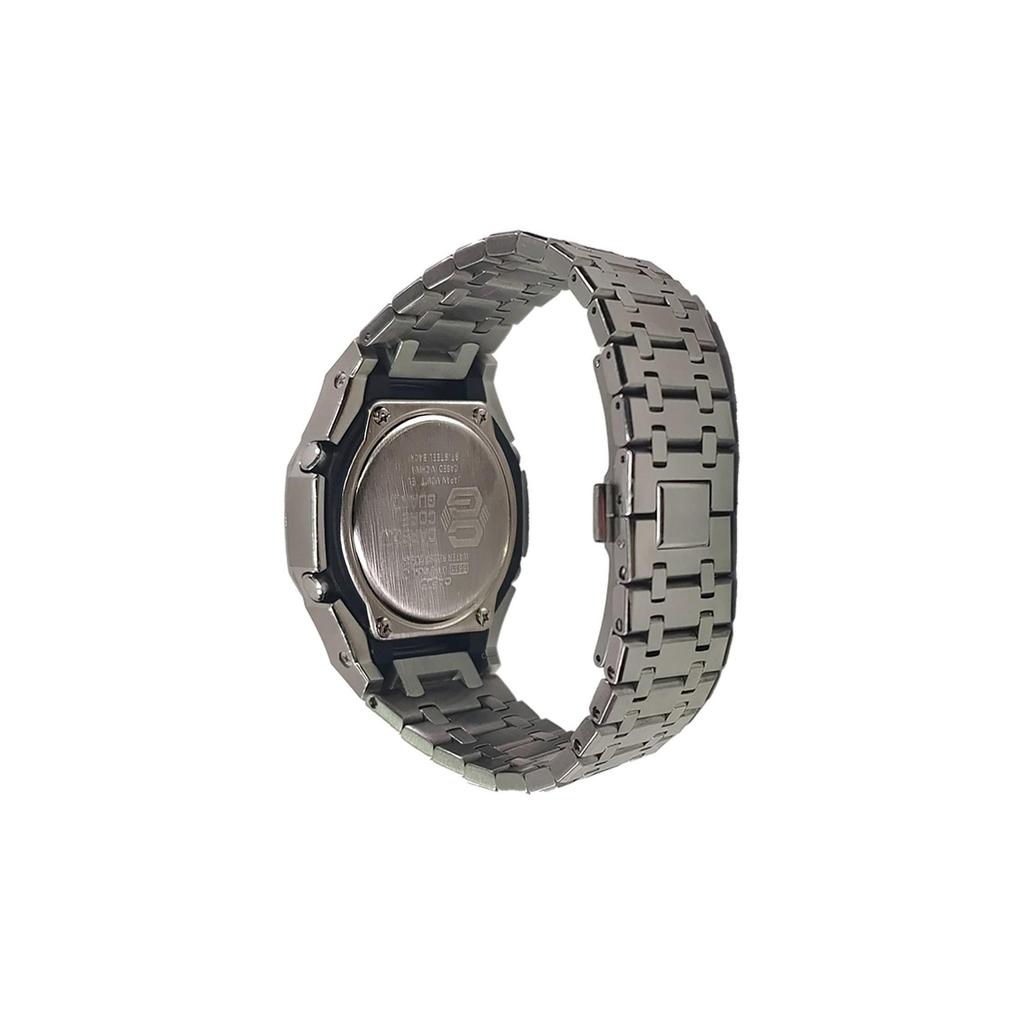 Casio Men Liquid Crystal,Analog Dual Display Series White Watch GA-2100FR-3A(Watch3--)
