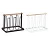 Bottle Rack Glass Cup Holder Stand Tree Drainer with Metal And Wood Construction Quick