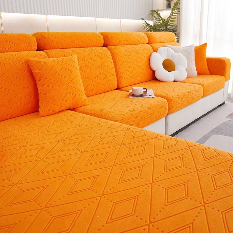 1Pcs Thicken Sofa Seat Cushion Cover Jacquard Sofa Slipcover Stretch Adjustable Sofa Cover Pets Kids Furniture Protector