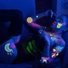 Neon Uv Fluorescent Temporary Tattoo, Waterproof Luminous Fake Tattoo,Bar Ktv Nightclub Makeup Ball