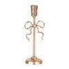 BEPAN 1PC French Style Candle Holder with Bow Knot Golden Luxury Advanced Sense Romantic Photo Props Home Decoration