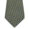 Used HERMES Tie Silk Navy Yellow Business