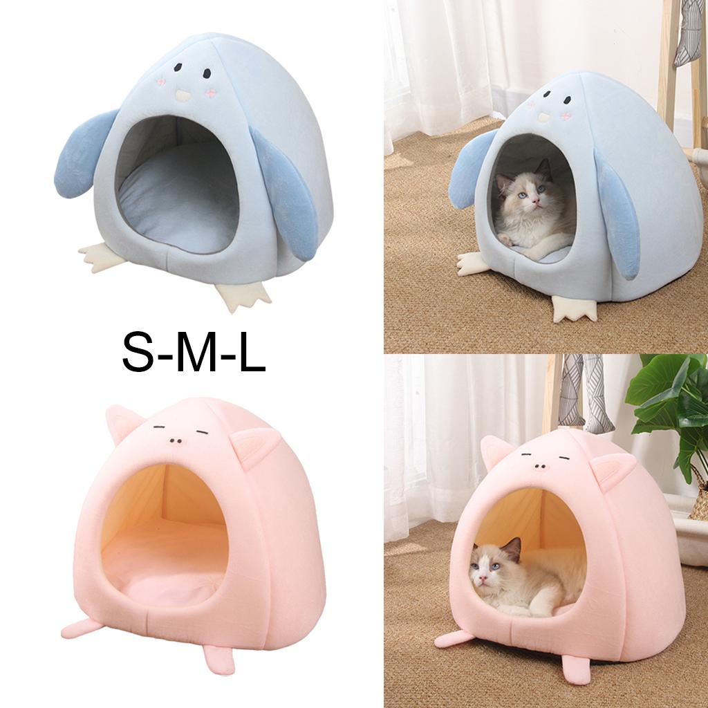 Cartoon Warm Pet House Puppy Bed for Dogs Animals Cat Kitten Nest Cave Bed
