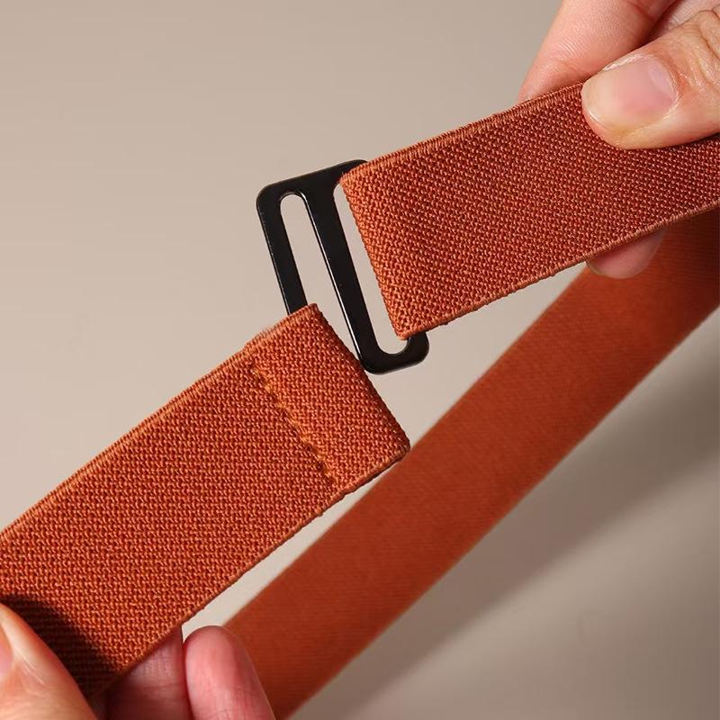 Invisible Belt Buckle Plastic Elastic Belt Women Men Adjustable Belt Fashion
