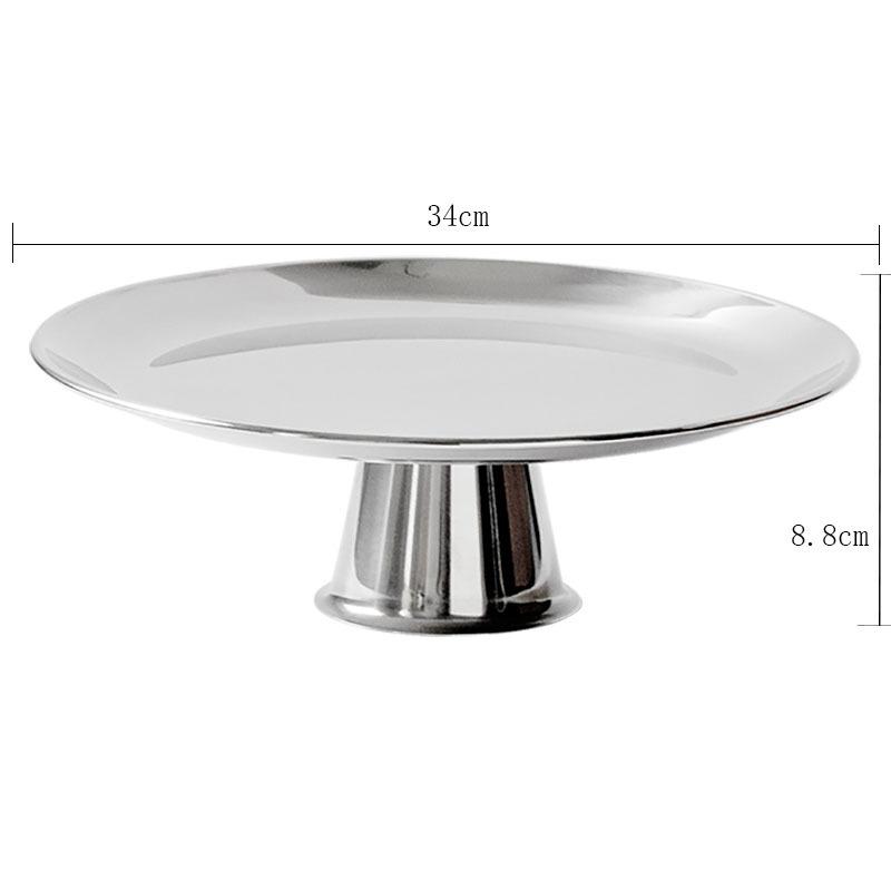 Circular Mirror Stainless Steel Fruit Tray, Snack and Candy Tray, Living Room Coffee Table Storage Tray, Accessory Accessories