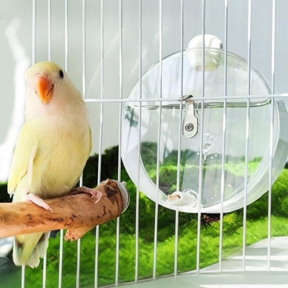 New 350ml Birds Water Feeder Transparent Large Capacity Parrot Waterer Hangable Leak-proof Small Pet Water Bottle for Bird Cage