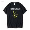T-shirt Chèvre Jaune Bathory vintage Lavé graphique Élégant vêtements de créateur de mode Doux Confortable Respirant