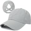 HGGE Womens Criss Cross Ponytail Baseball Cap High Messy Bun Ponycap Trucker Hat Quick Drying Mesh Dad Hat for Outdoor Sports