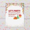 Celebration Confetti Letter Paper Birthday Stationery Papers With Decorative Border Designs Printable Holiday Wedding and Party