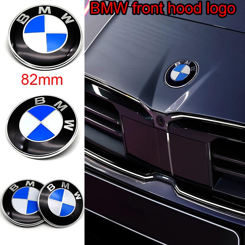 Blue White Car Front Hood Emblem 74mm 82mm Rear Badge 68mm 56mm Wheel Hub Cap 45mm steering wheel stickers Accessories For BMW QZ5