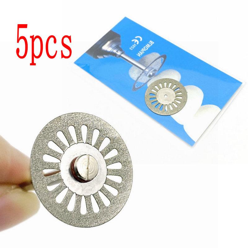 5 buc/set dentară ultra-subțire cu două fețe nisip porțelan disc de tăiere cu diamante dorn pentru disc diamantat instrumente de lustruit pentru stomatologie