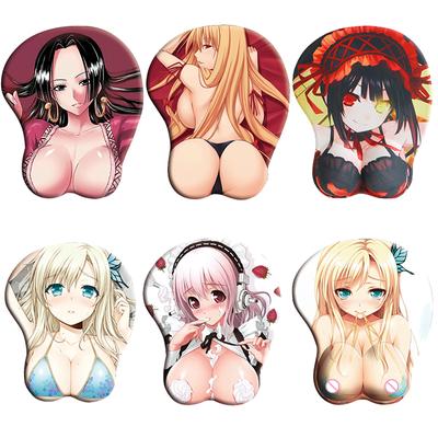 Podložka pod myš Kreativní kreslená anime 3D sexy hruď silikonová podložka pod myš podložka pod zápěstí podložka pod myš na stůl pro hraní her