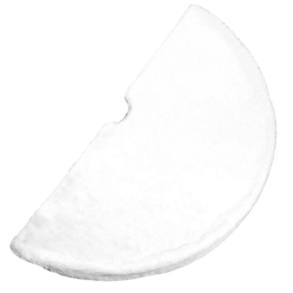 White Tree Skirt 140CM Plush Festival Tree Base Decoration for Family Gathering Holiday Party