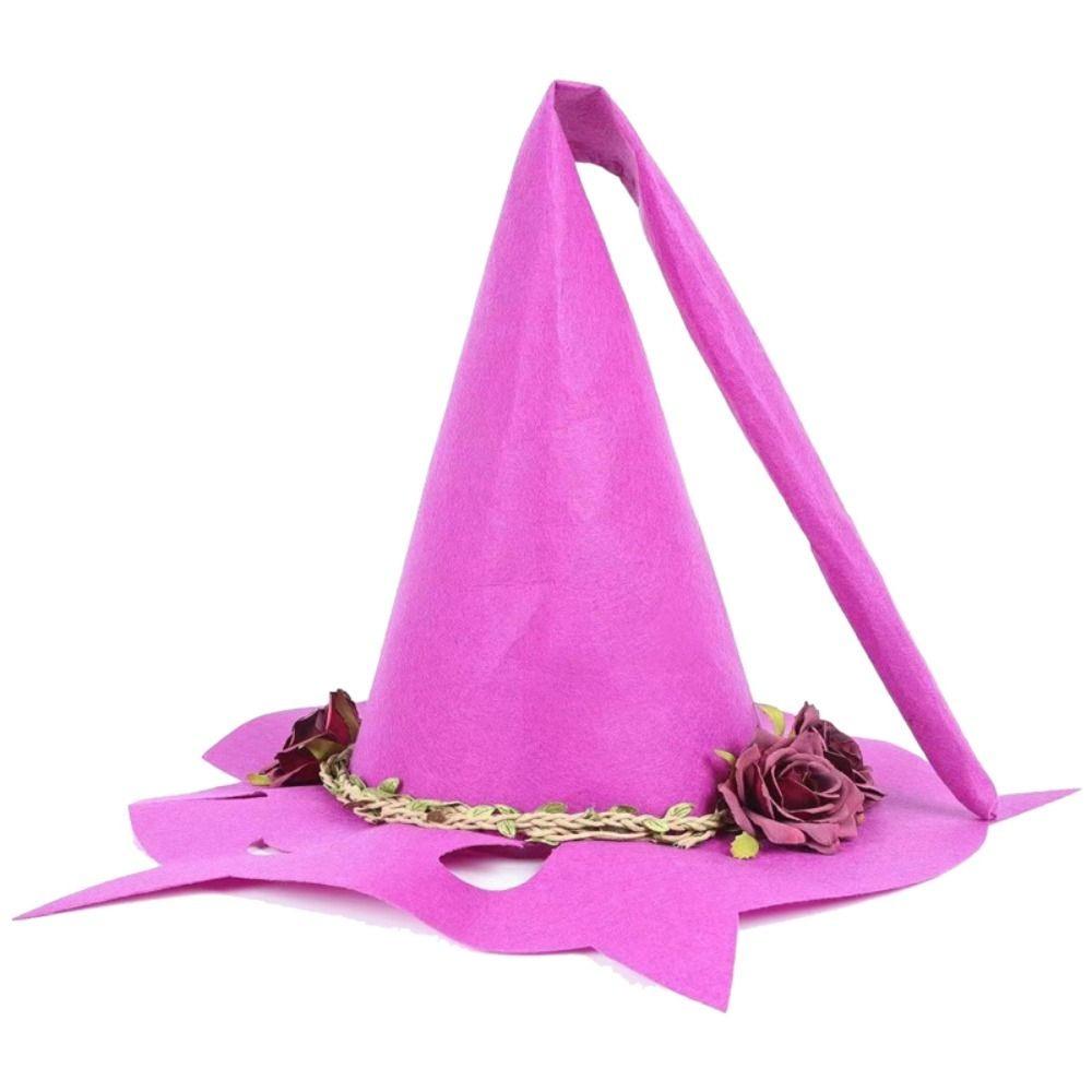 Adjustable Halloween Party Fashion Wide Brim Cosplay Props Felt Witch Hats Witch Peaked Hat Magic Wizard Hat