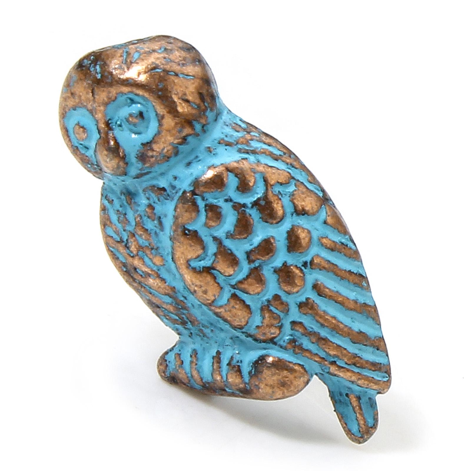 20 PCs Antique Copper Blue Animal Beads Zinc Alloy Patina Spacer Beads For DIY Charm Jewelry Making Antique Copper Blue Animal