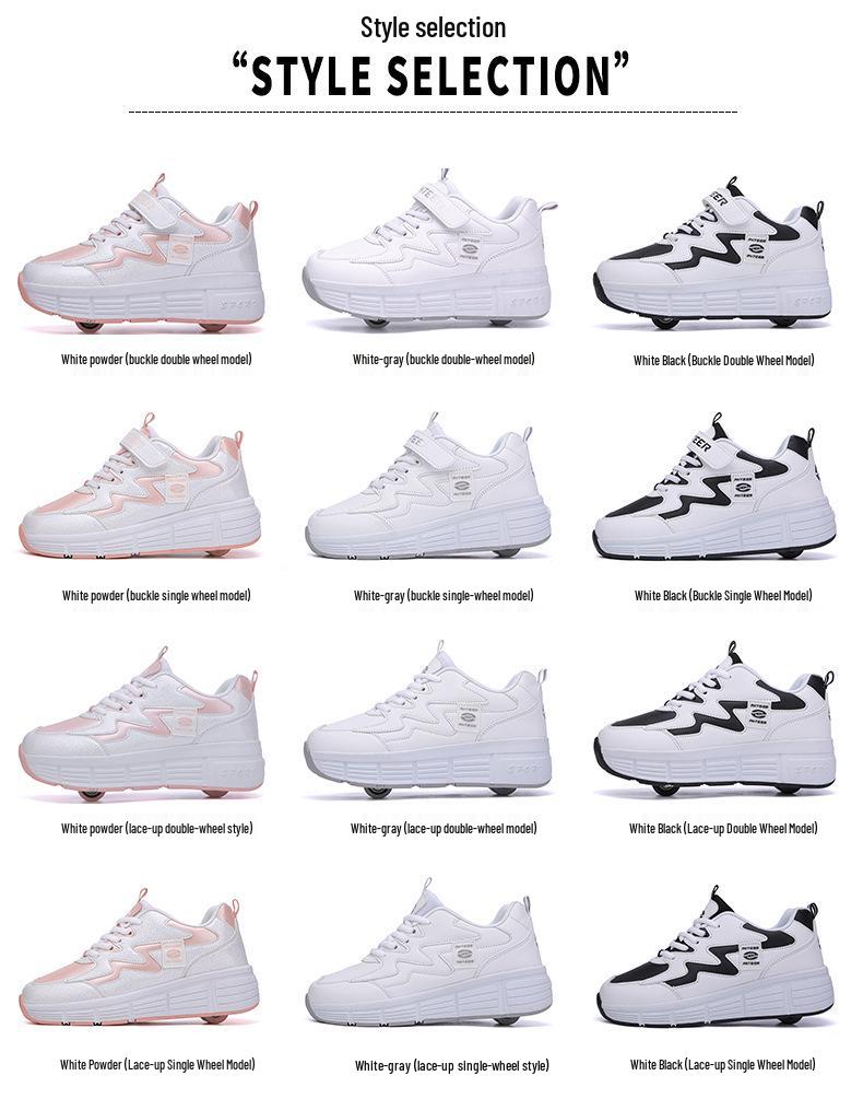 Doppel-/Einzelrad-Rollschuhe für Kinder und Erwachsene - Abnehmbare Räder