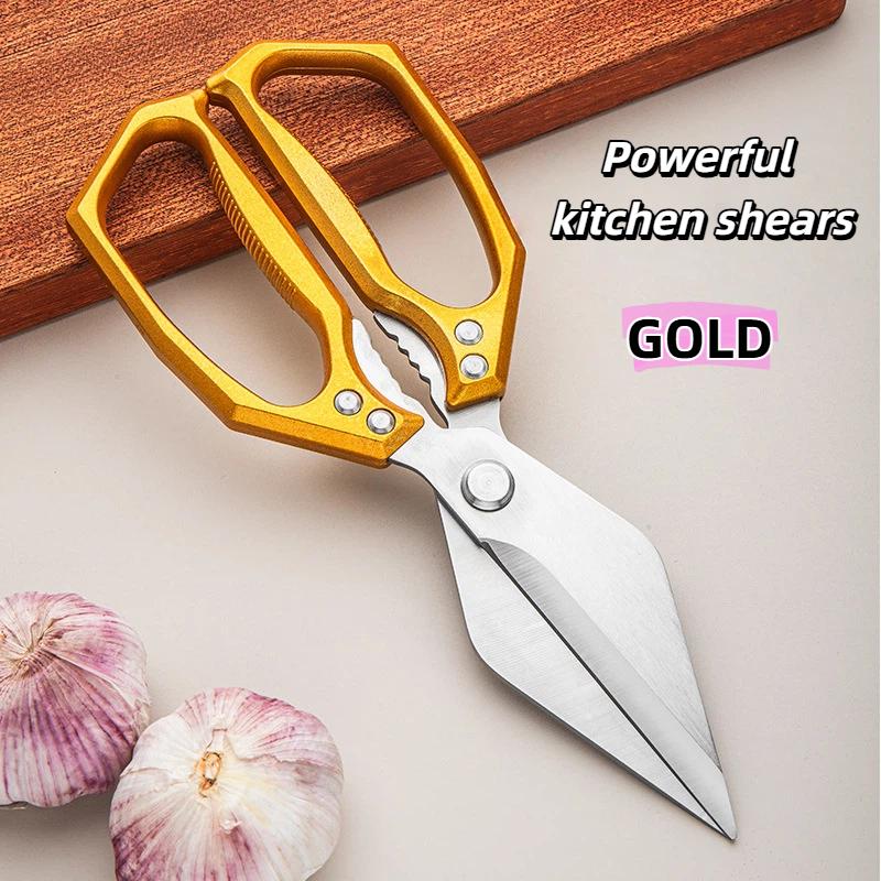 Stainless Steel Kitchen Poultry Shears Heavy Duty Multifunctional Sharp Food Grade Scissors for Home Cooking Barbecue Use