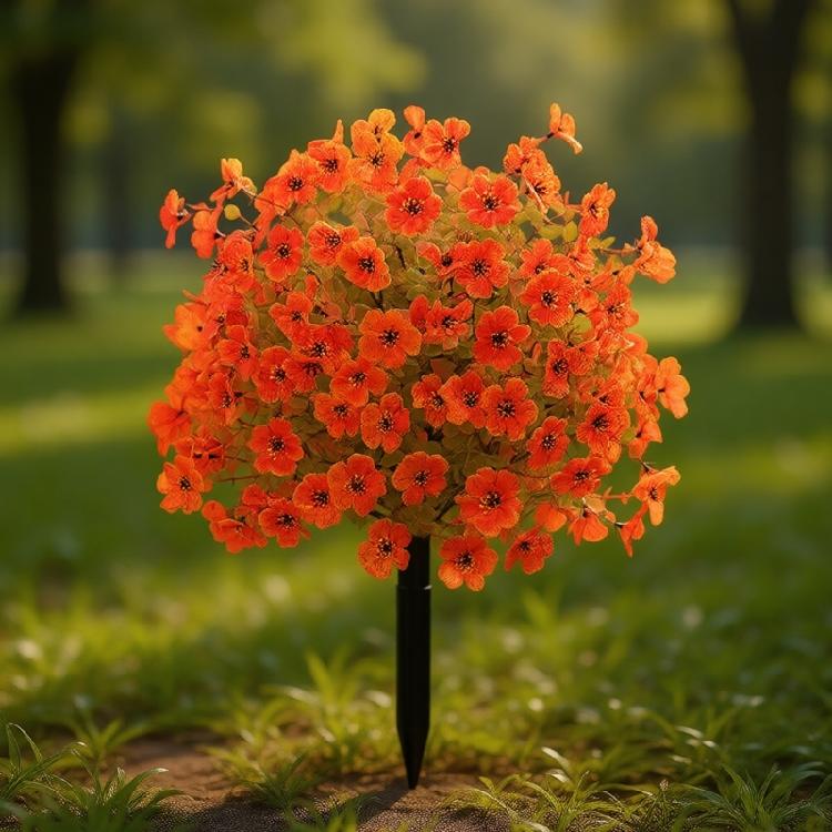 Realistic Flower Stake 22Inch High Artificial Plant Outdoor Plastic Flower For Garden Patio Front Porch Yard Landscaping