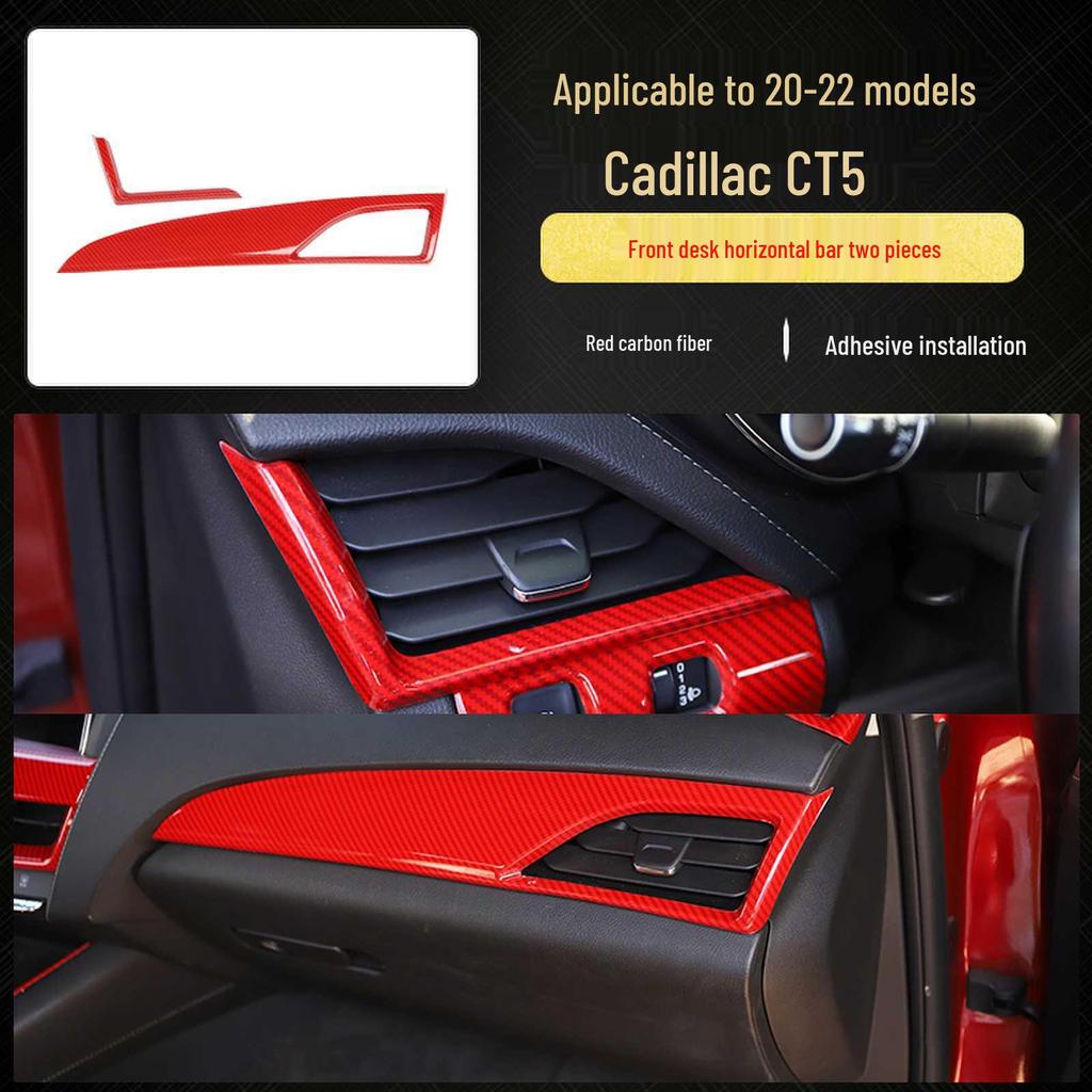Cadillac CT5 (20-22) Carbon Fiber Interior Trim for Steering Wheel & Console