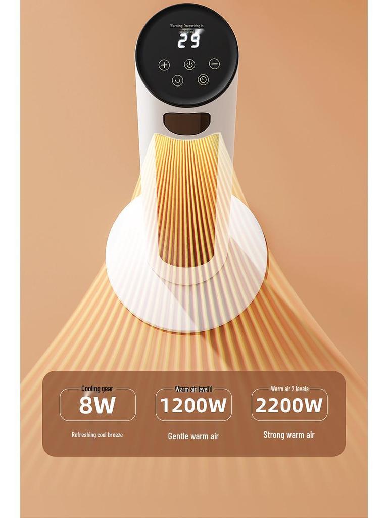 Energy-Saving Vertical Fan Heater for Home and Bathroom