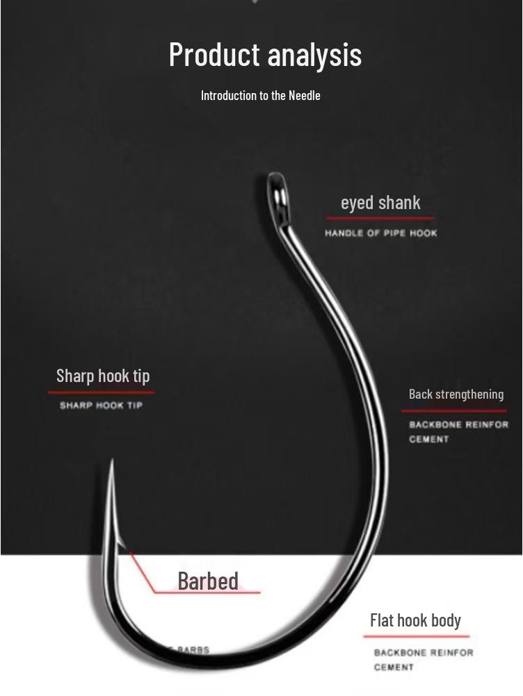 Triple-Strength Ultra-Smooth Drop Shot Hook - Perfect for Perch, Pike, Bass, and Sea Fishing.